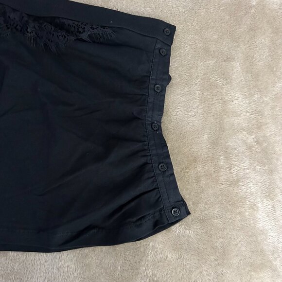 By Anthropologie Lace One Shoulder Puff Sleeve Top - Picture 4 of 10